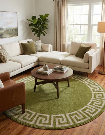Light Green Hera Round Rug