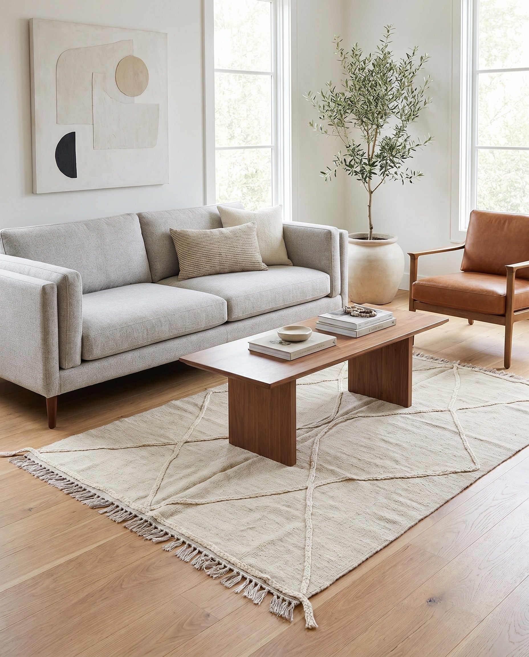 3' 10 x 6' Hand Woven Kilim Modern Wool Rug