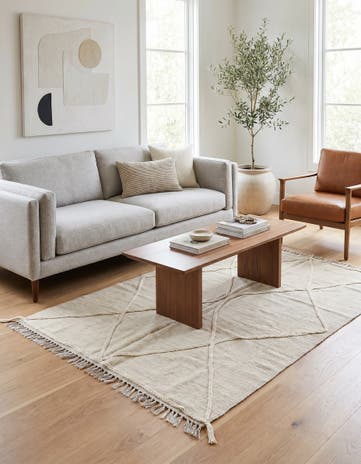 3' 10 x 6' Hand Woven Kilim Modern Wool Rug