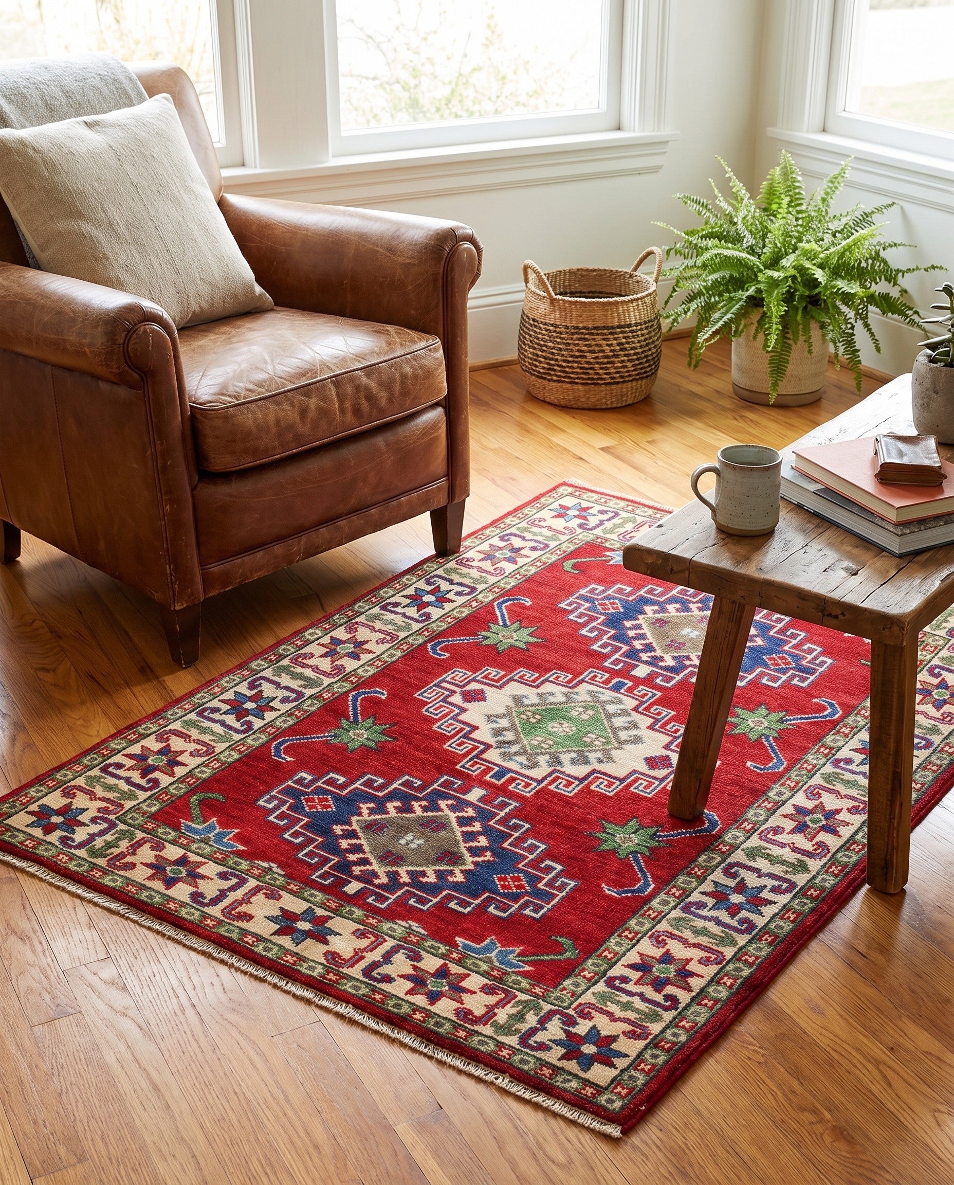 2' 8 x 4' 3 Hand Knotted Kazak Rug