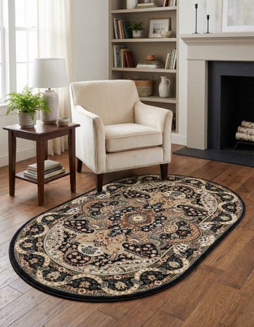 3' 1 x 5' 3 Nain Design Oval Rug