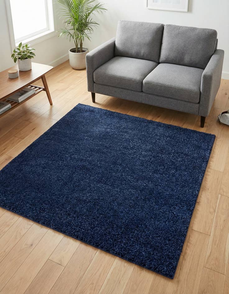 Detail image of 5' 3 x 5' 3 Solid Frieze Square Rug