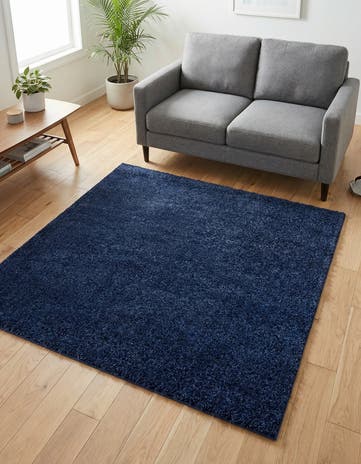 5' 3 x 5' 3 Solid Frieze Square Rug