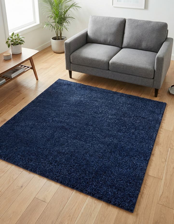 5' 3 x 5' 3 Solid Frieze Square Rug