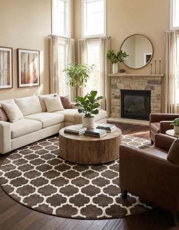12' 2 x 12' 2 Lattice Round Rug