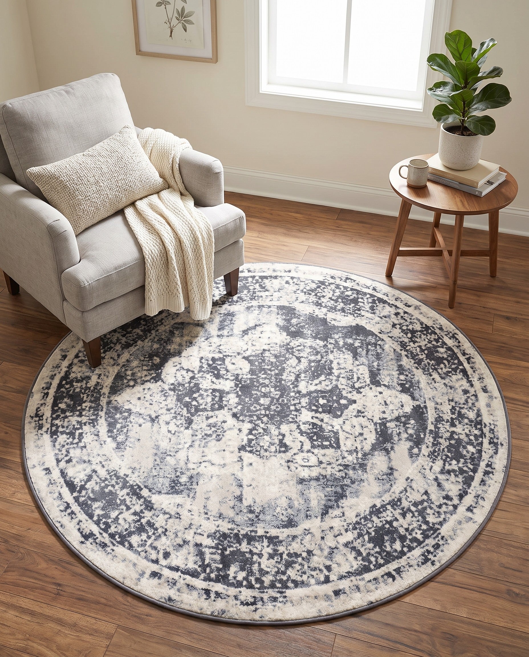 5' x 5' Monte Carlo Round Rug