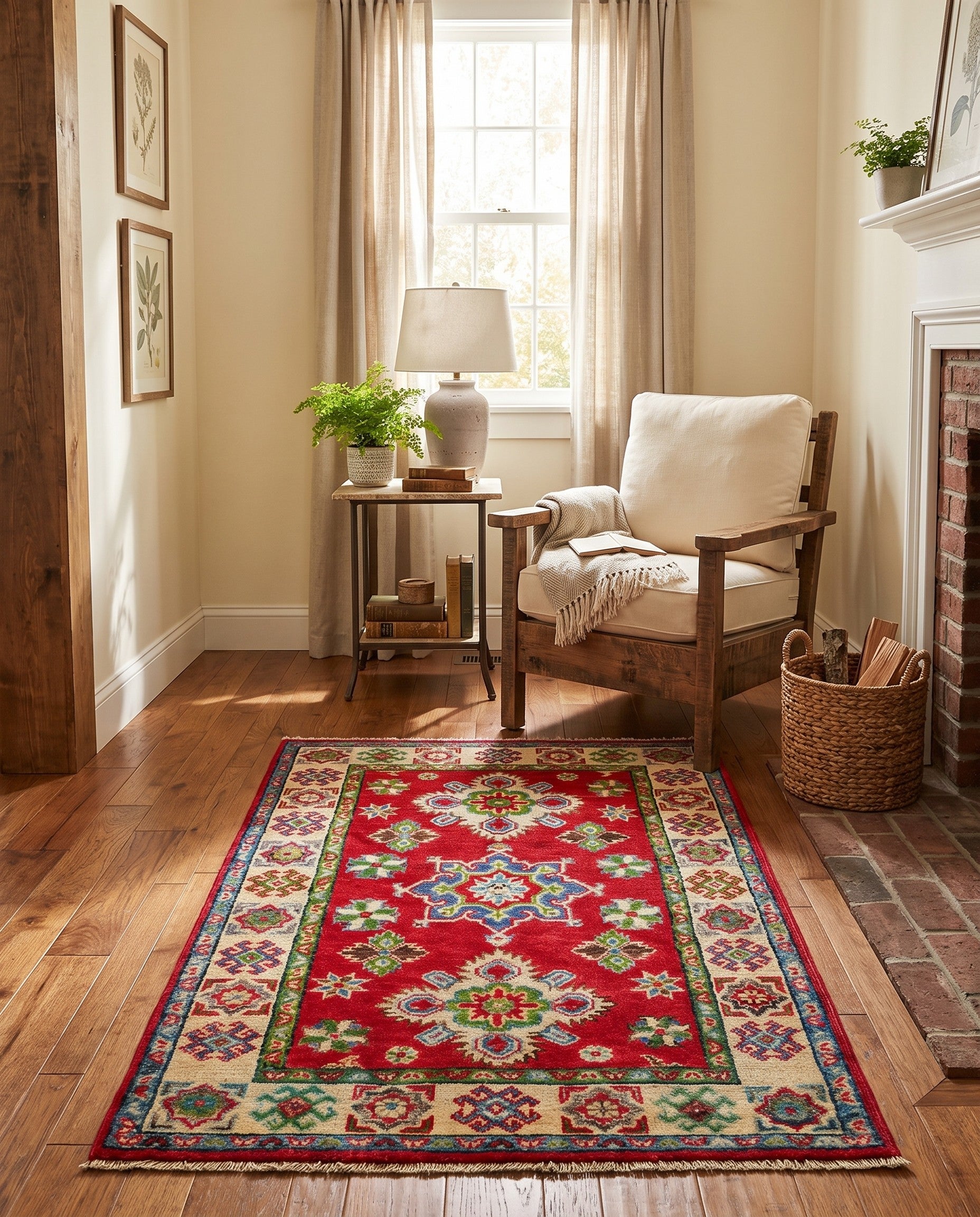 2' 8 x 4' Hand Knotted Kazak Rug