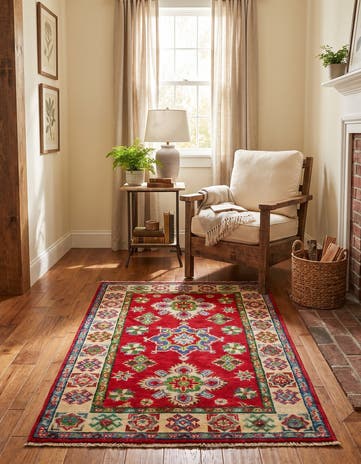 2' 8 x 4' Hand Knotted Kazak Rug