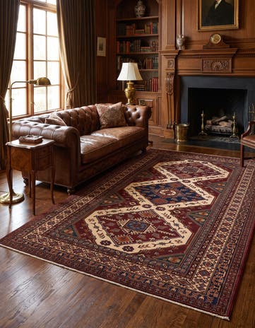 6' x 9' 8 Hand Knotted Shirvan Rug