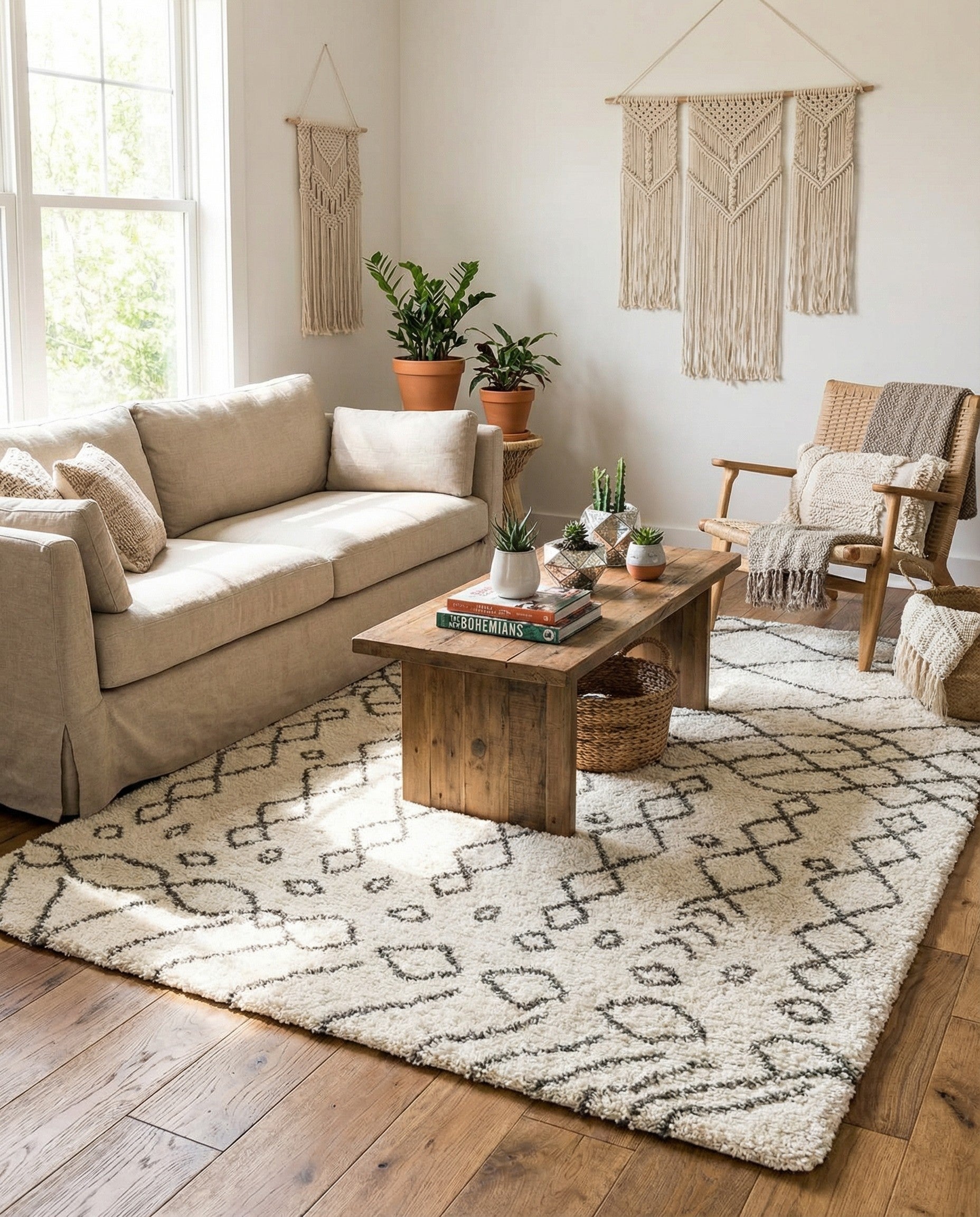 Primary image  7' 10 x 10' Moroccan Shag Rug