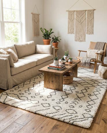  7' 10 x 10' Moroccan Shag Rug