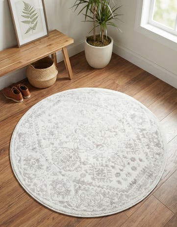 Cream Oxford Round Rug