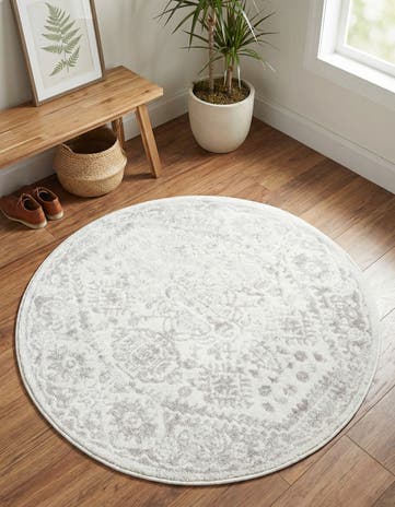 Cream Oxford Round Rug