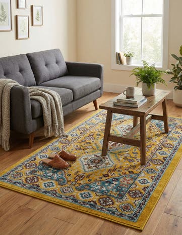 Yellow Gold Kamala Washable Rug