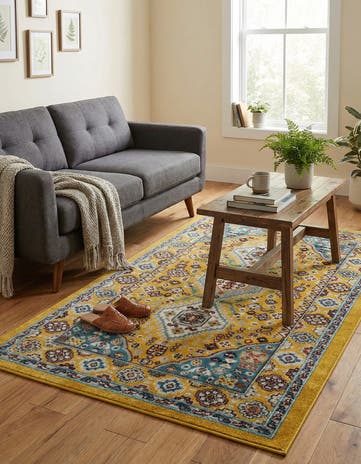 Yellow Gold Kamala Washable Rug