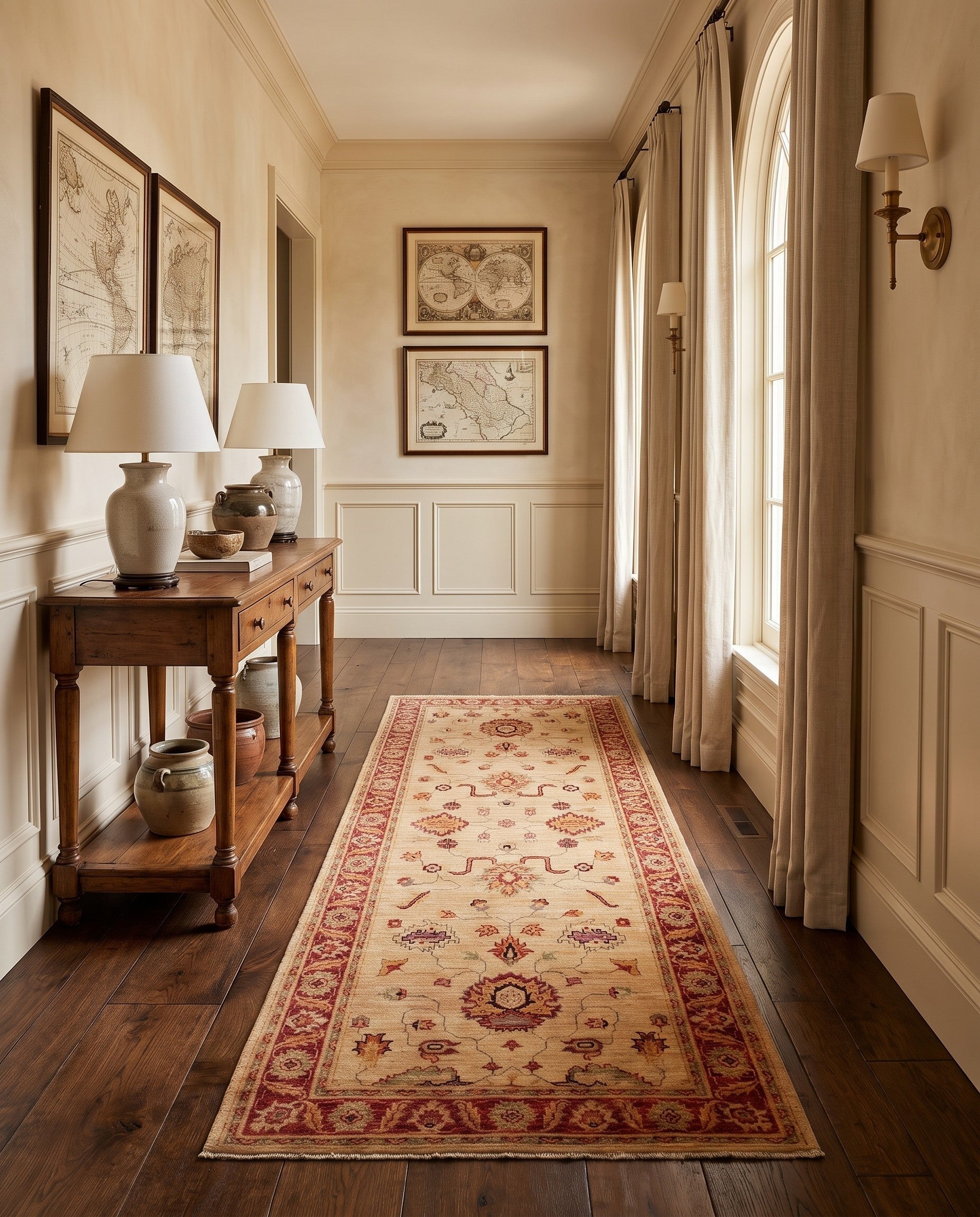 3' 5 x 8' 1 Hand Knotted Ziegler Runner Rug