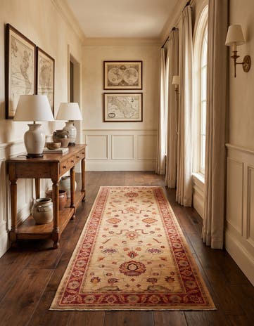 3' 5 x 8' 1 Hand Knotted Ziegler Runner Rug
