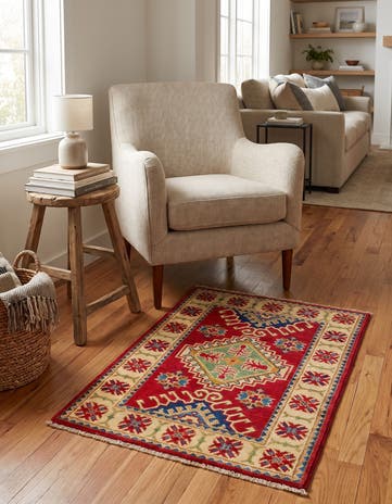2' x 2' 11 Hand Knotted Kazak Rug