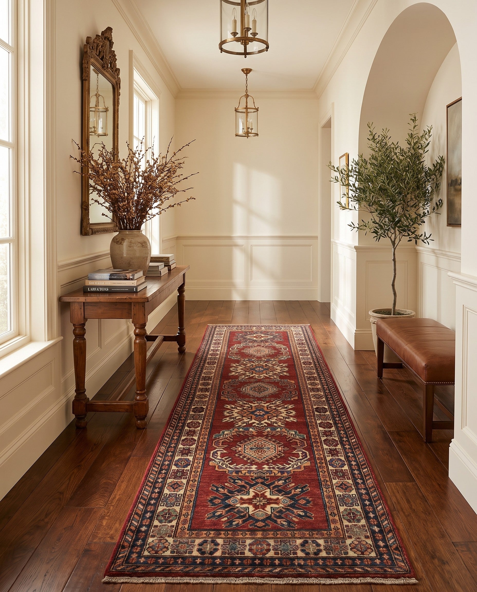2' 7 x 8' 3 Hand Knotted Kazak Runner Rug