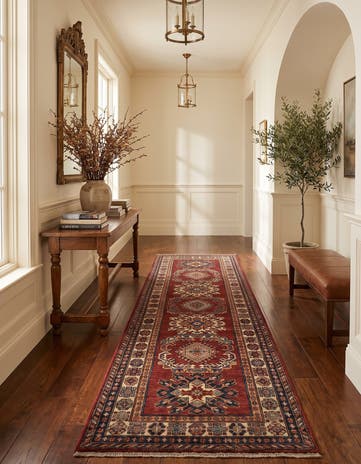 2' 7 x 8' 3 Hand Knotted Kazak Runner Rug