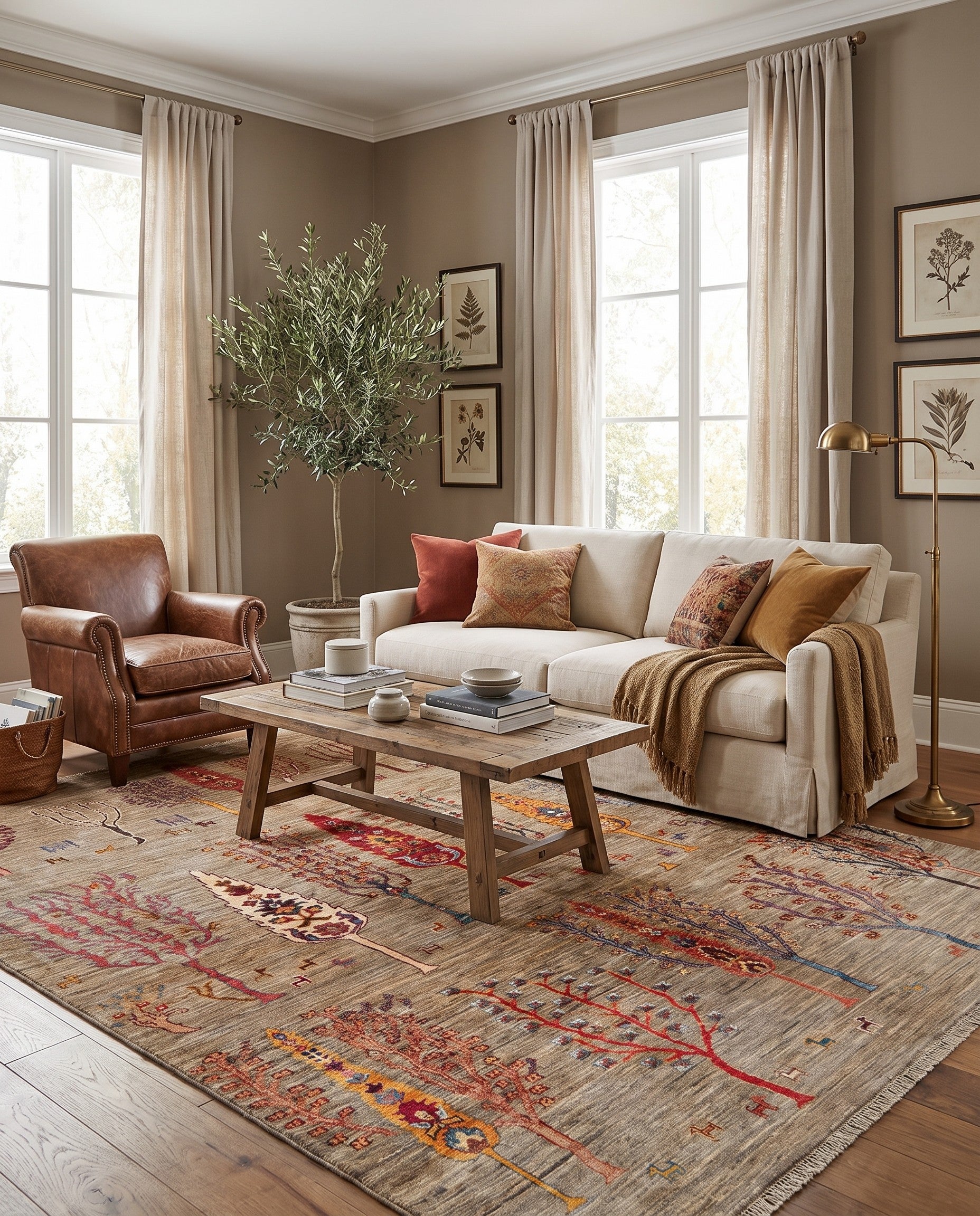 6' x 6' 11 Hand Knotted Ariana Ziegler Rug