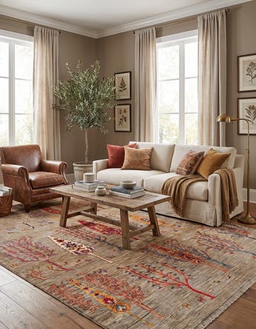 6' x 6' 11 Hand Knotted Ariana Ziegler Rug