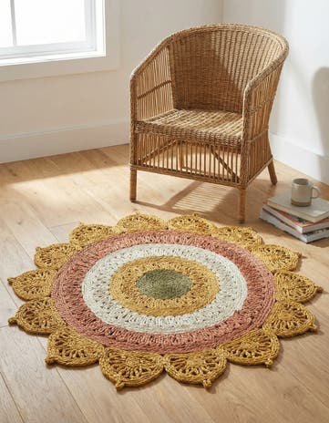 3' 3 x 3' 3 Handmade Braided Jute Round Rug