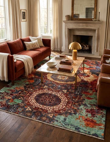 6' 6 x 9' 4 Hand Knotted Mamluk Ziegler Rug