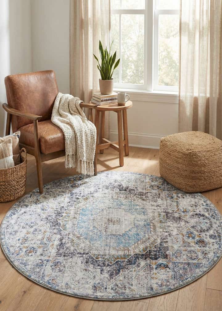 4' x 4' Yara Round Rug