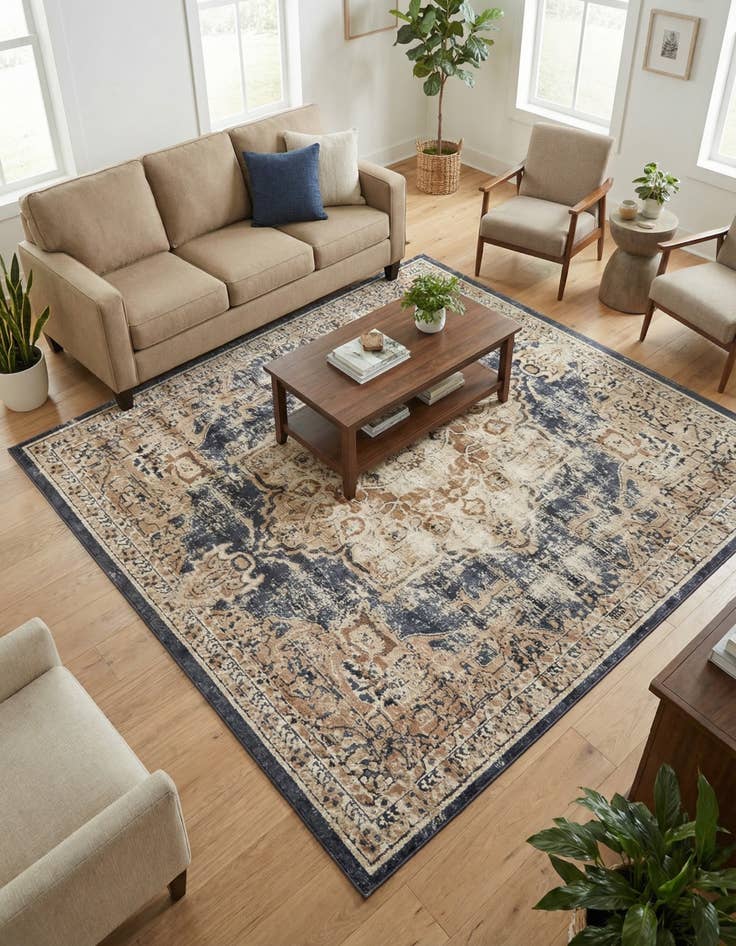 Detail image of 7' x 7' Villa Square Rug