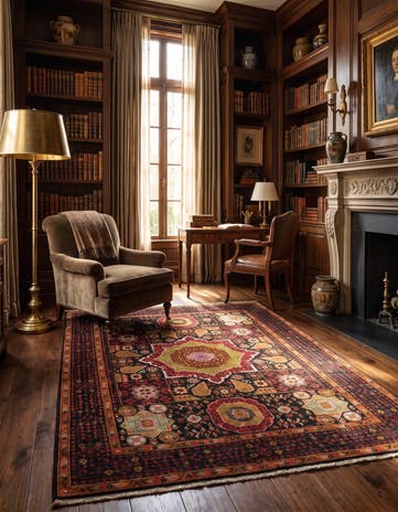 5' 1 x 6' 6 Hand Knotted Mamluk Ziegler Rug