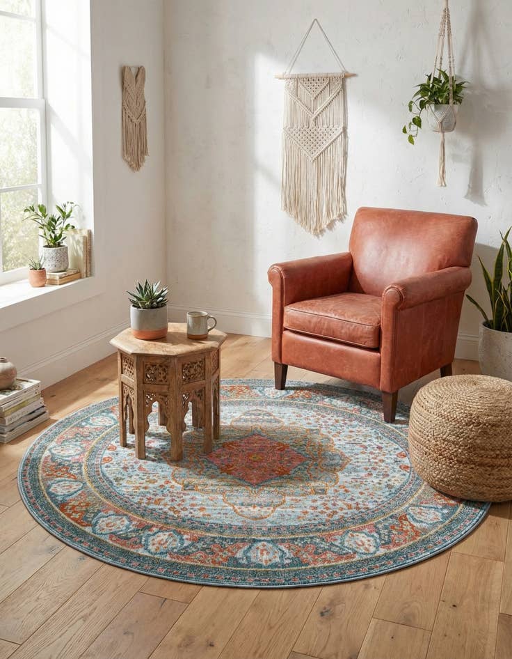 Detail image of 6' x 6' Santiago Round Rug