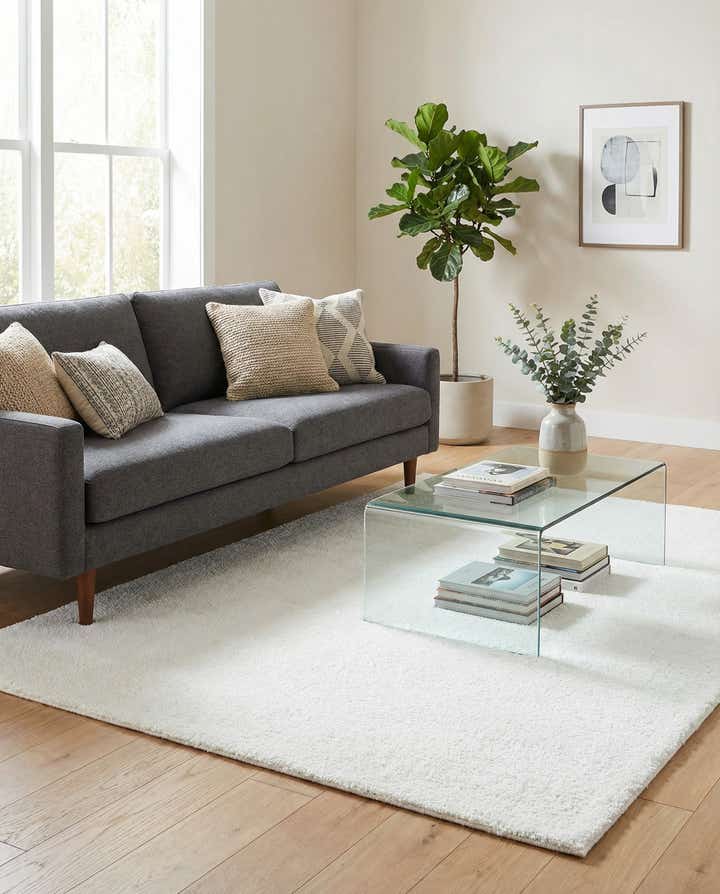 5' 3 x 8' Solid Frieze Rug