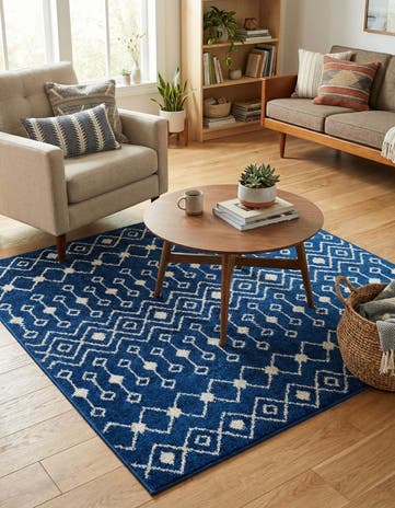 4' x 4' Moroccan Trellis Square Rug