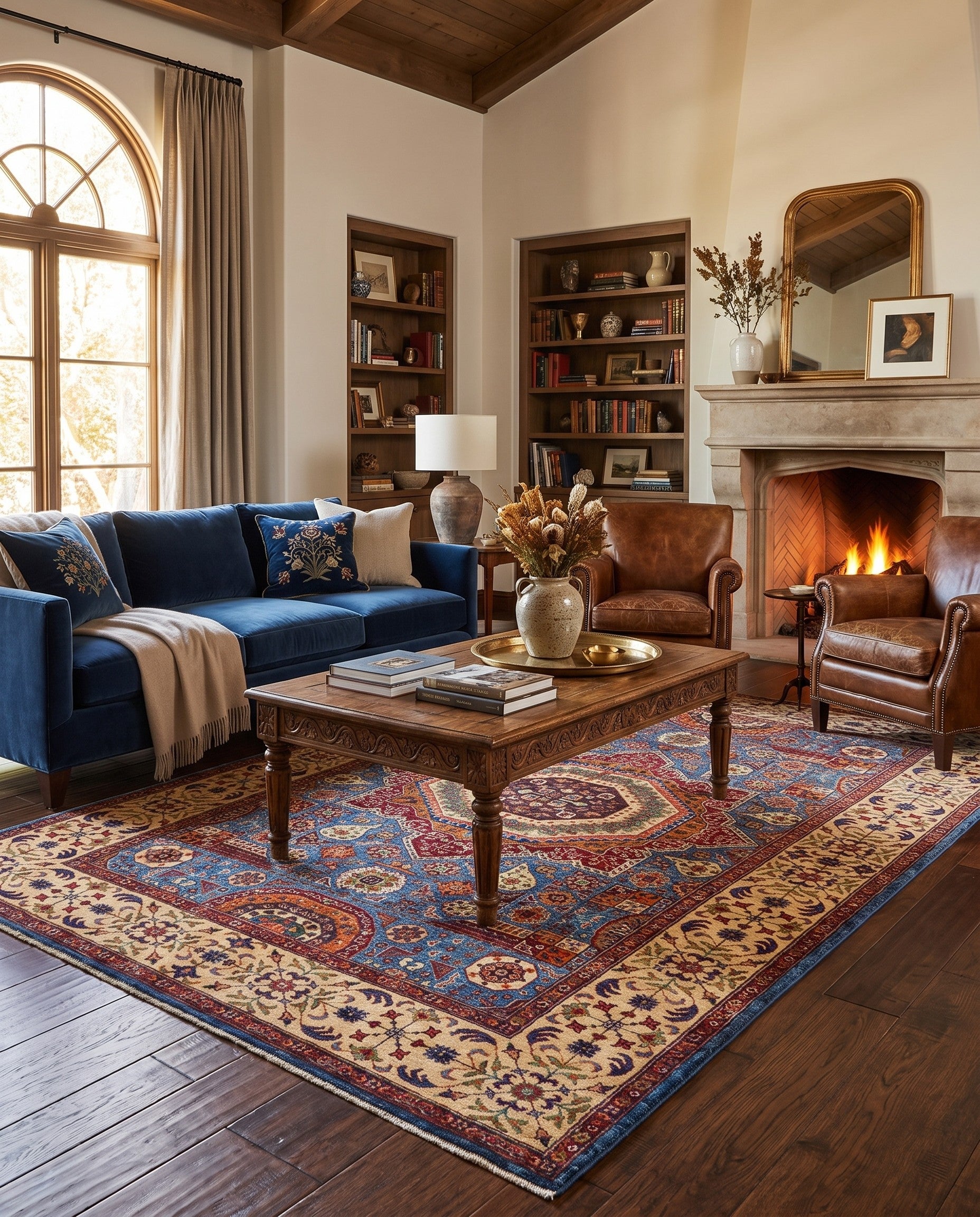 5' 9 x 8' Hand Knotted Mamluk Ziegler Rug