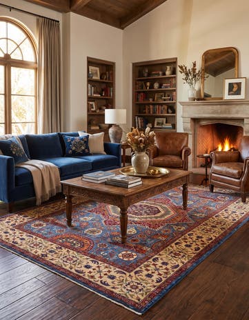 5' 9 x 8' Hand Knotted Mamluk Ziegler Rug