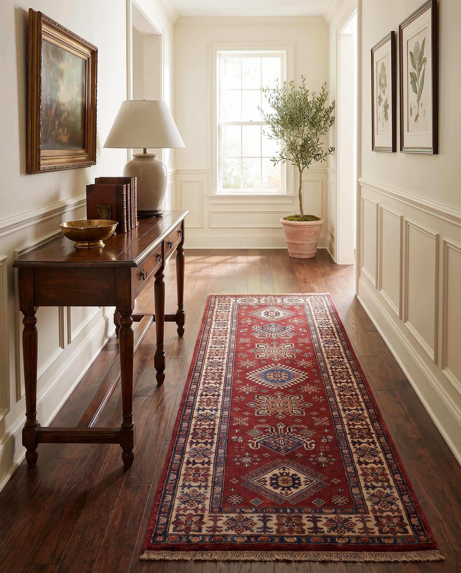 2' 7 x 7' 7 Hand Knotted Kazak Runner Rug