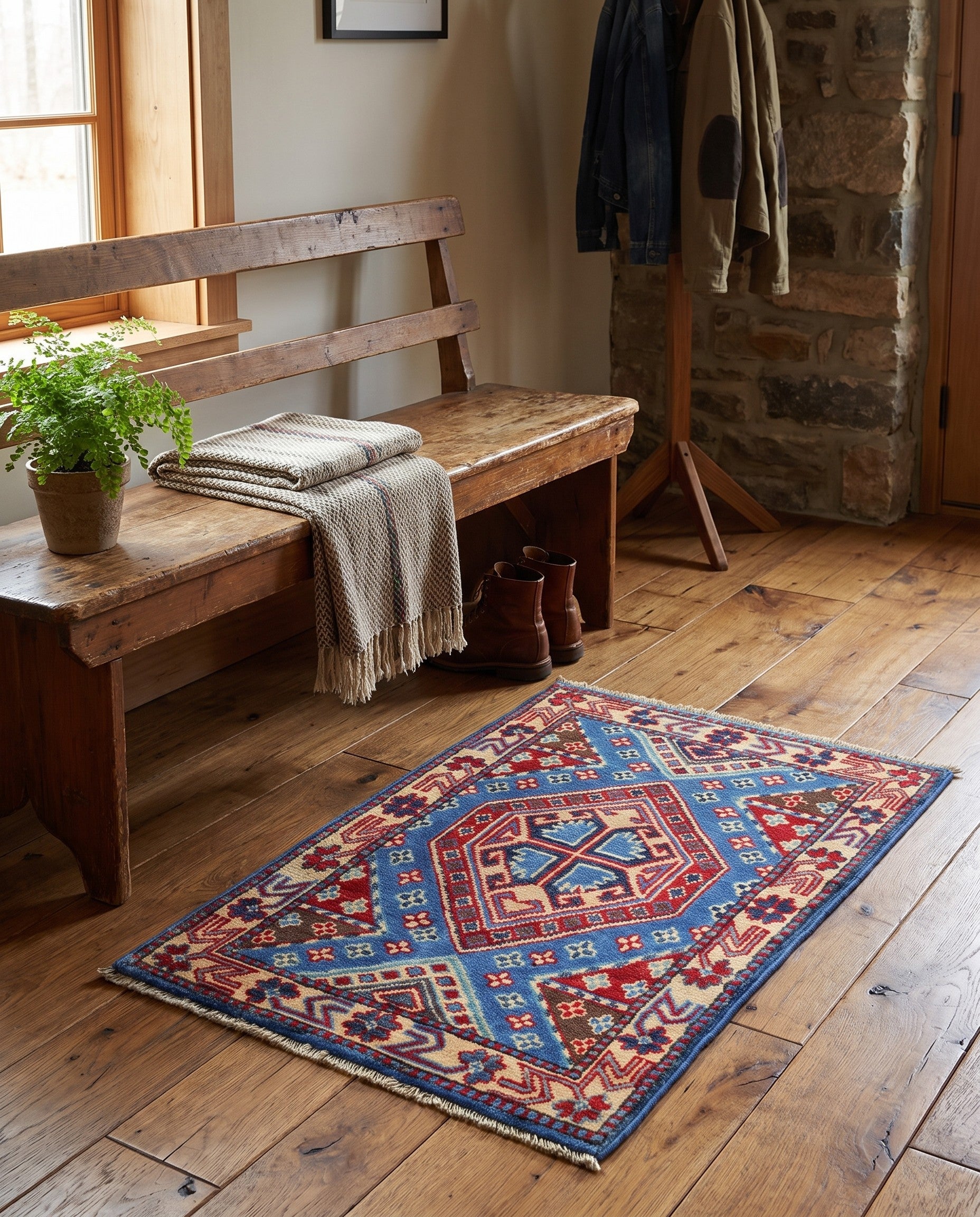 2' x 3' Hand Knotted Kazak Rug