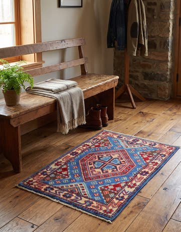 2' x 3' Hand Knotted Kazak Rug