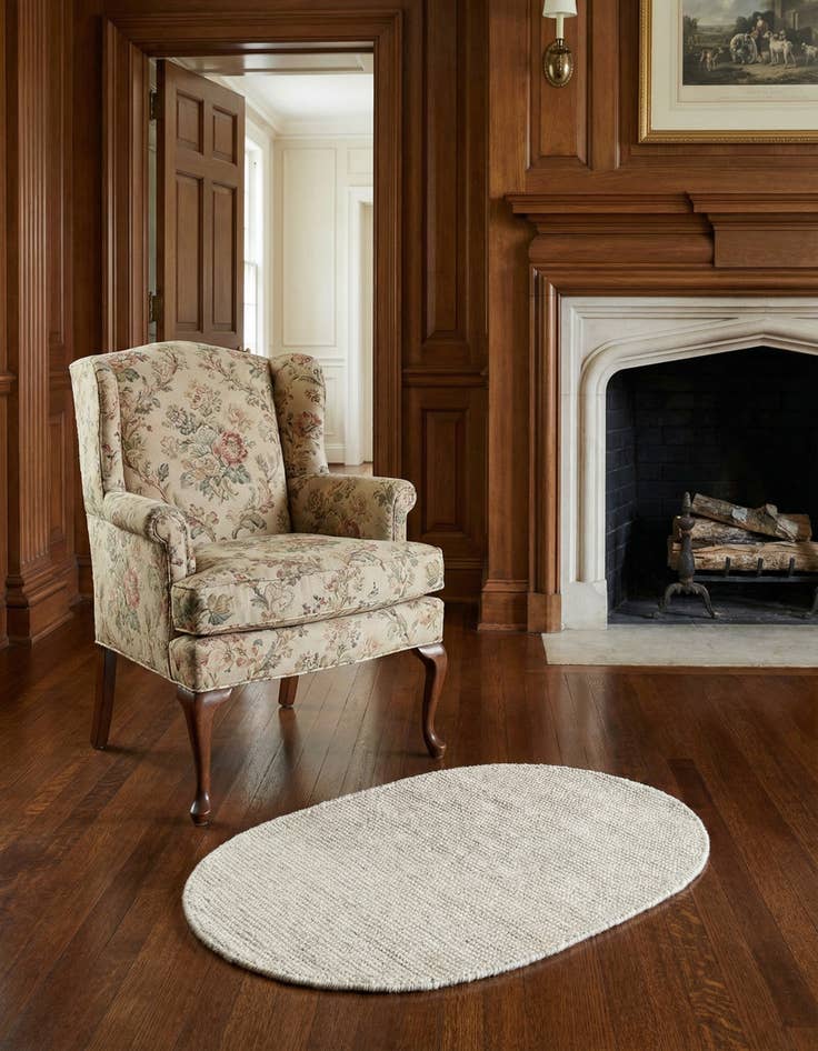 Detail image of 2' x 3' 1  Hand Woven Jill Zarin English Manor Wool Oval Rug