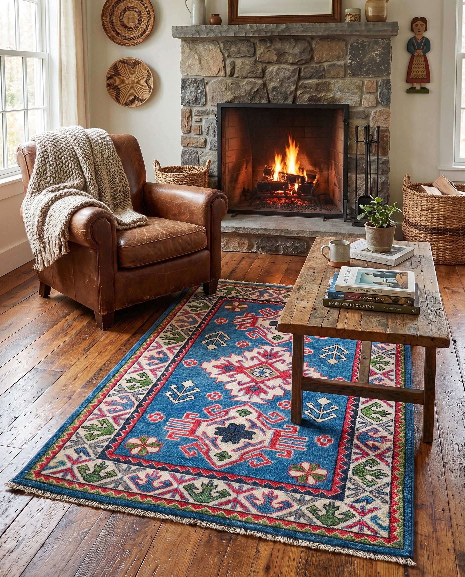 2' 8 x 4' Hand Knotted Kazak Rug