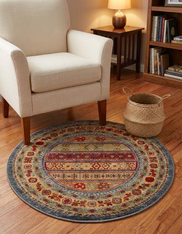 3' 1 x 3' 1 Kashkuli Gabbeh Round Rug