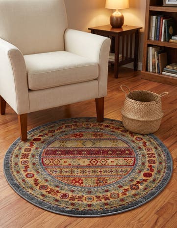 3' 1 x 3' 1 Kashkuli Gabbeh Round Rug