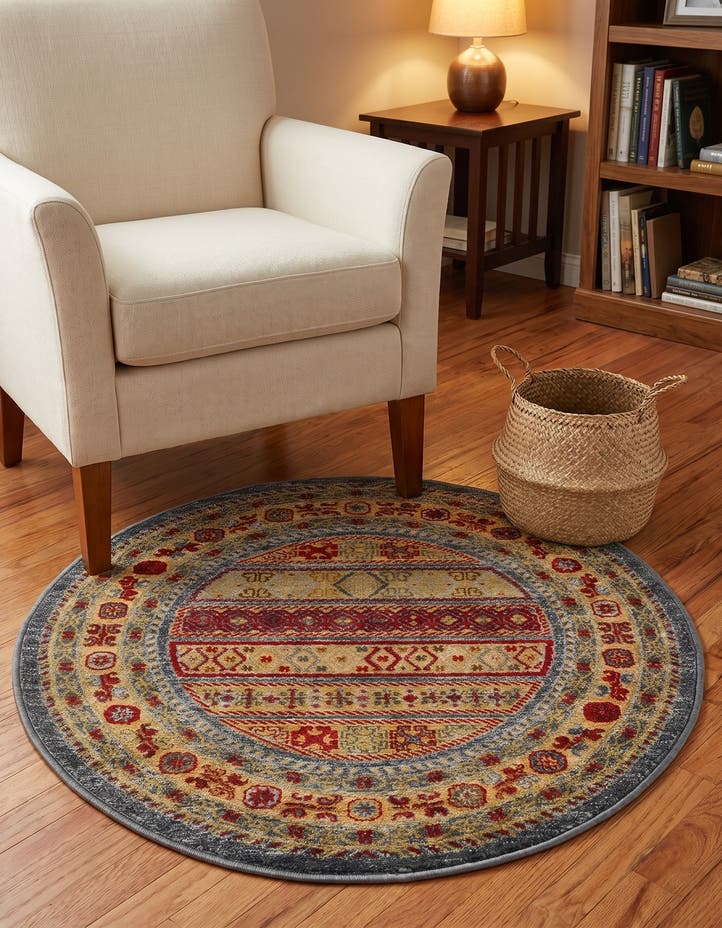 3' 1 x 3' 1 Kashkuli Gabbeh Round Rug