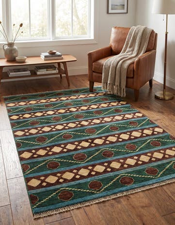 4' 1 x 6' 5 Hand Knotted Ziegler Modern Rug