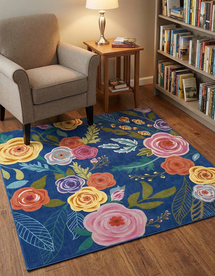 Detail image of 4' x 4' Blossom Square Rug