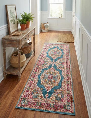 Turquoise Havana Runner Rug