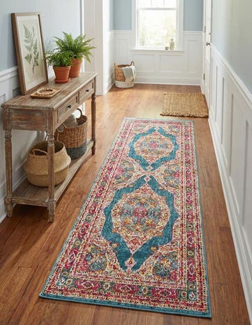 Turquoise Havana Runner Rug