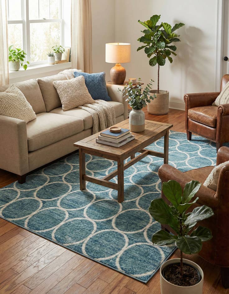 Detail image of 5' x 8' Lattice Trellis Rug