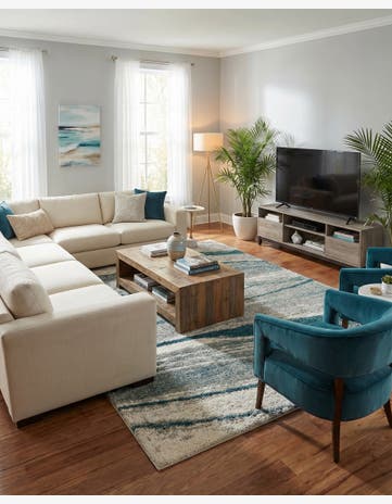 Teal Soft Touch Shag Rug